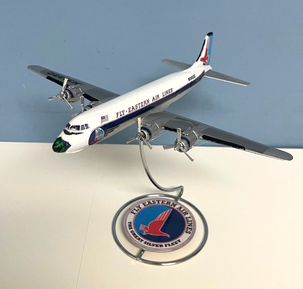 Eastern Air Lines Model DC-6B Model Airliner 10" Wingspan Custom Built on Stand 1:144 Scale