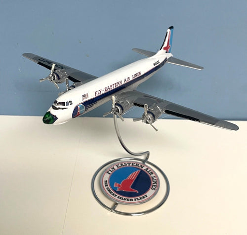 Eastern Air Lines Model DC-6B Model Airliner 10" Wingspan Custom Built on Stand 1:144 Scale