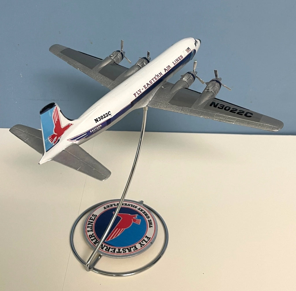 Eastern Air Lines Model DC-6B Model Airliner 10" Wingspan Custom Built on Stand 1:144 Scale