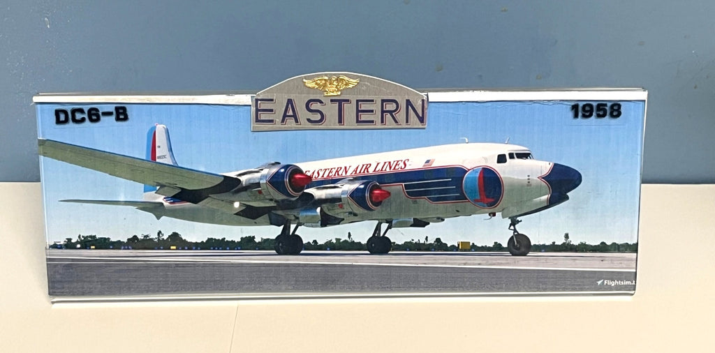 Eastern Air Lines Model DC-6B Model Airliner 10" Wingspan Custom Built on Stand 1:144 Scale