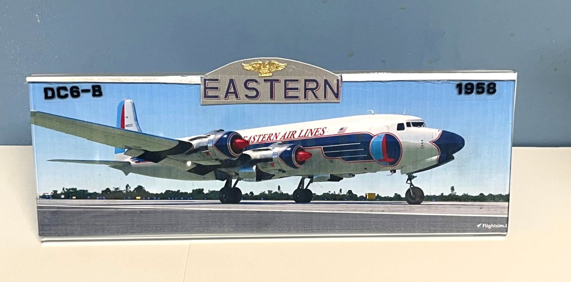 Eastern Air Lines Model DC-6B Model Airliner 10" Wingspan Custom Built on Stand 1:144 Scale