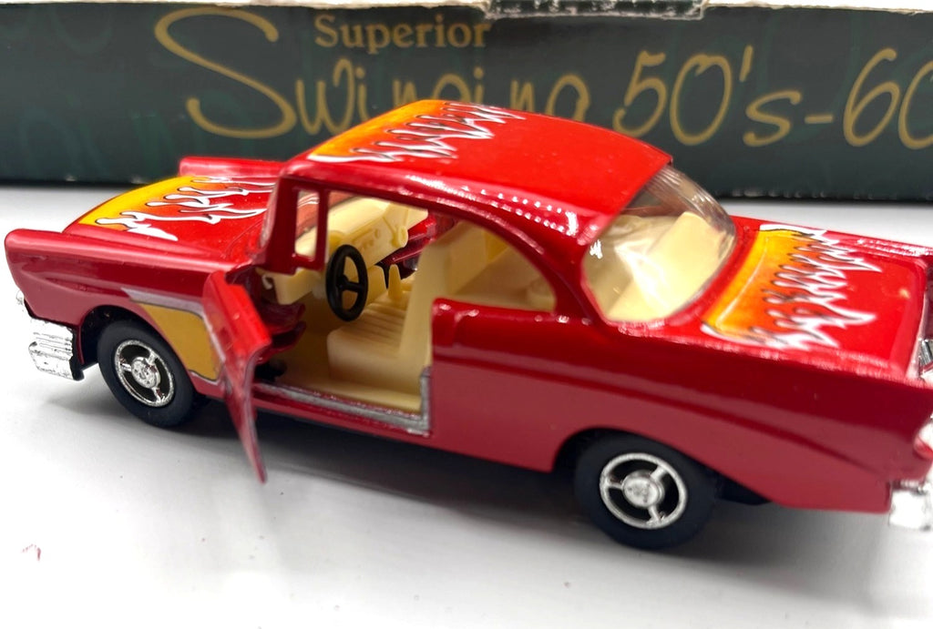 Swinging 50s-60s Die-Cast Car Set 12-Piece  Heavy Gauge Pull Back Action  Doors Openable  Collectors Edition
