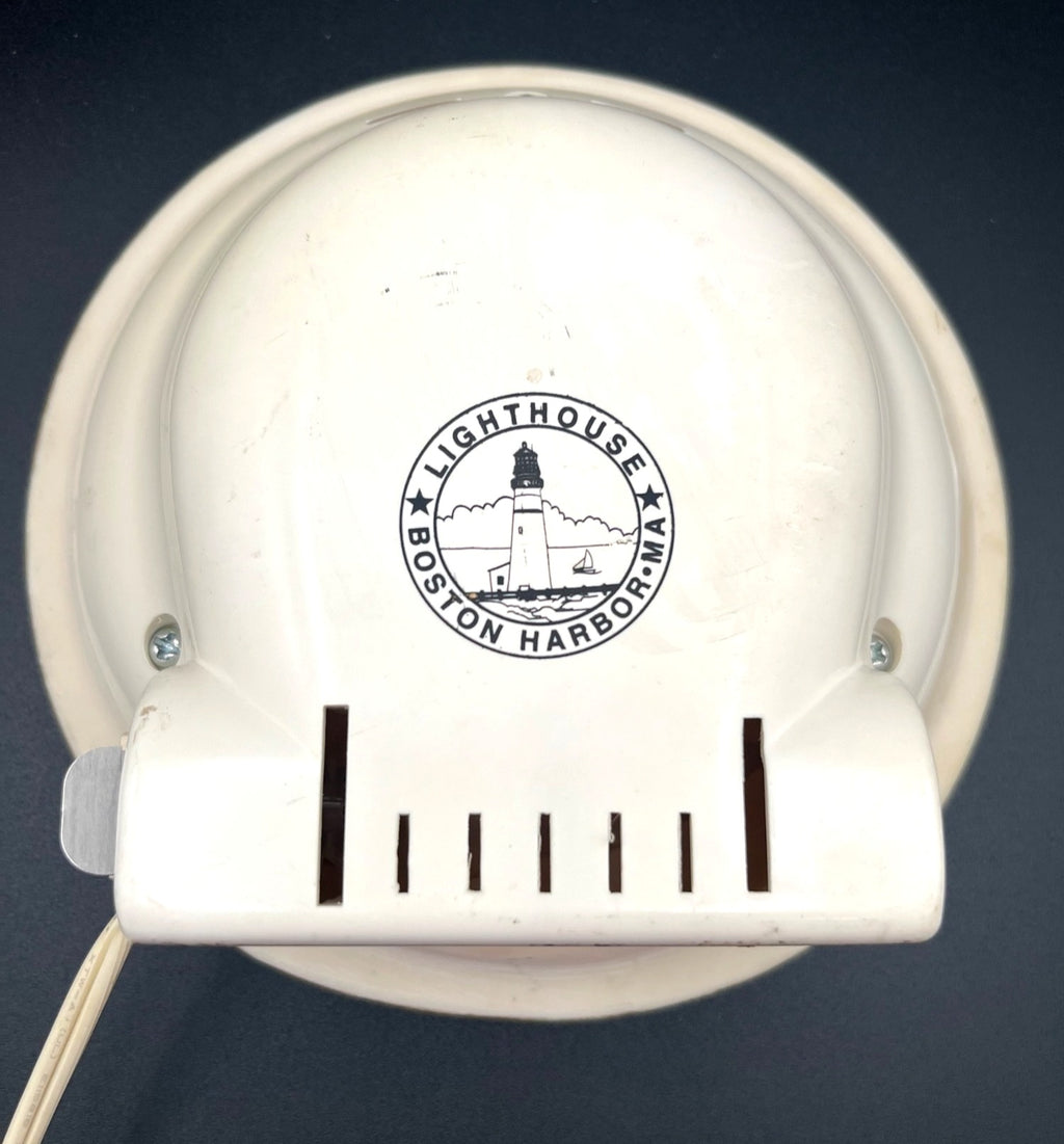 Boston Harbor Lighthouse Light-Up Decor With Plug-In Cord - Coastal Accent Night Light 7" diameter