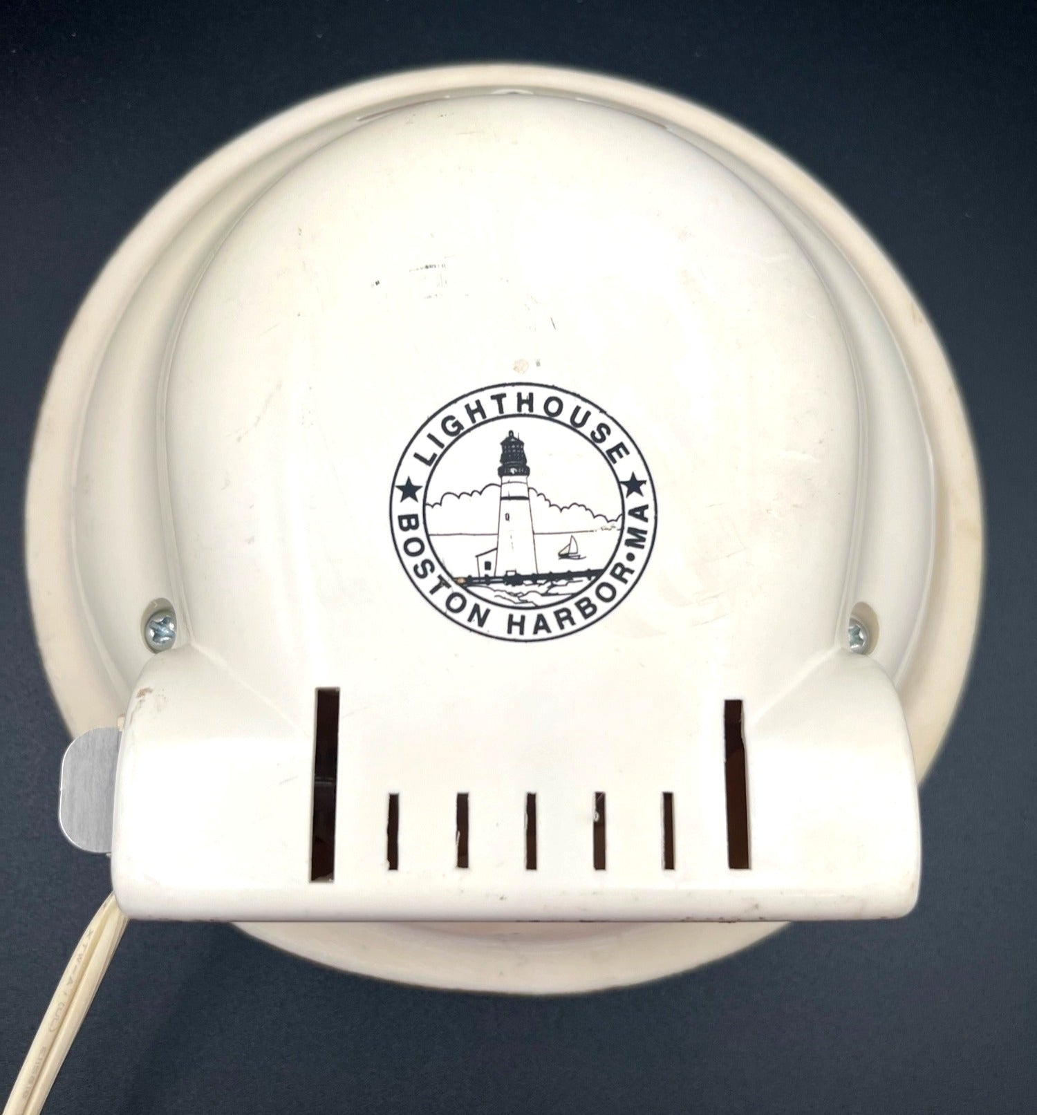 Boston Harbor Lighthouse Light-Up Decor With Plug-In Cord - Coastal Accent Night Light 7" diameter