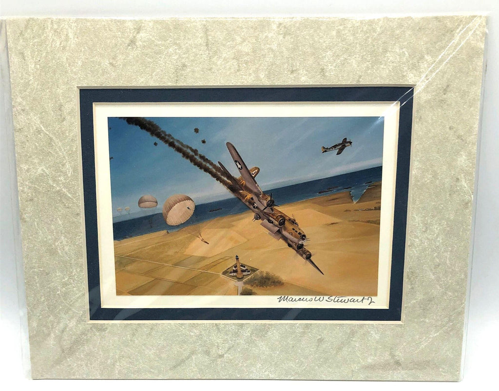 Aviation Art Print of a Original Painting  by Marcus W Stewart Jr. Signed by the artist. With double matting 8" x 10"