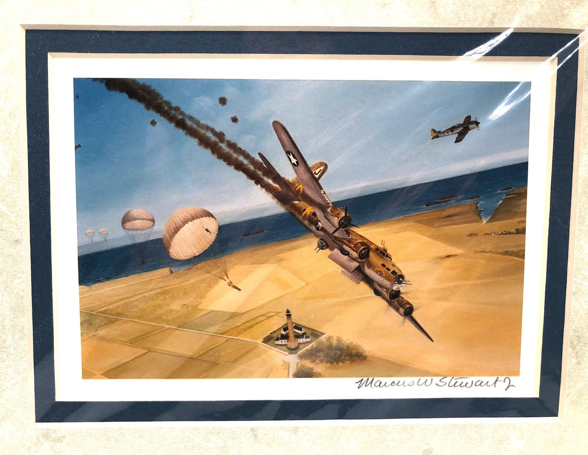 Aviation Art Print of a Original Painting  by Marcus W Stewart Jr. Signed by the artist. With double matting 8" x 10"