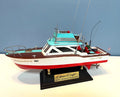 Chris Craft 40 Ft. Sports Fisherman Model Boat Custom Made With Display Stand 15" long