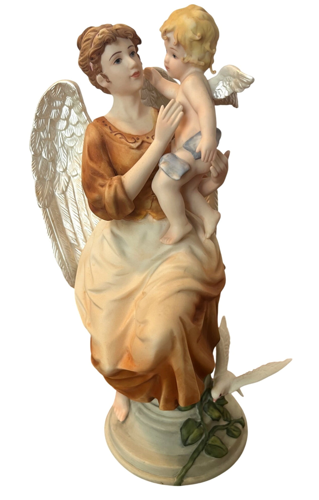 Hand-Painted Porcelain Angel Figurine Set By Grandeur Noel Collectors Edition 2002