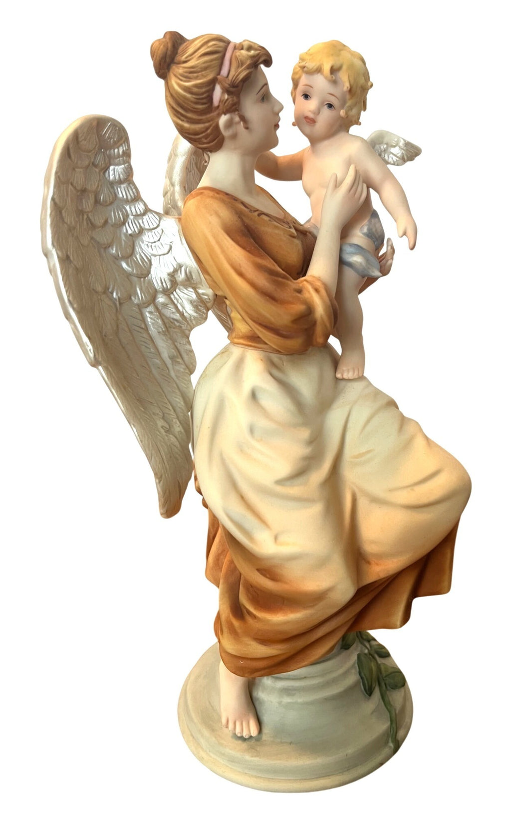 Hand-Painted Porcelain Angel Figurine Set By Grandeur Noel Collectors Edition 2002