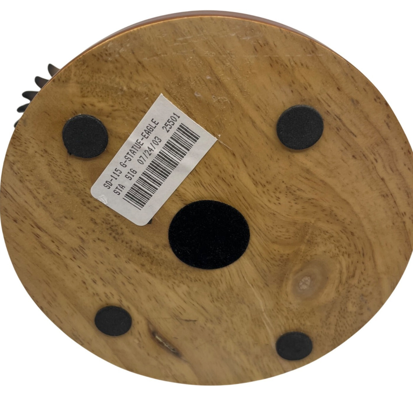 Bald Eagle Figurine On Wooden Base With Isaiah 40:31 Verse Plaque 8" high
