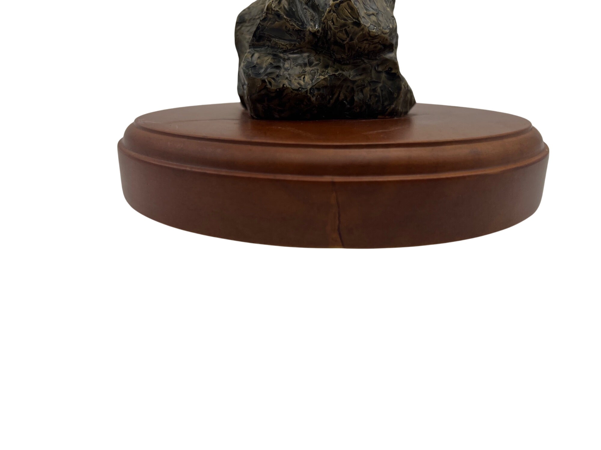 Bald Eagle Figurine On Wooden Base With Isaiah 40:31 Verse Plaque 8" high