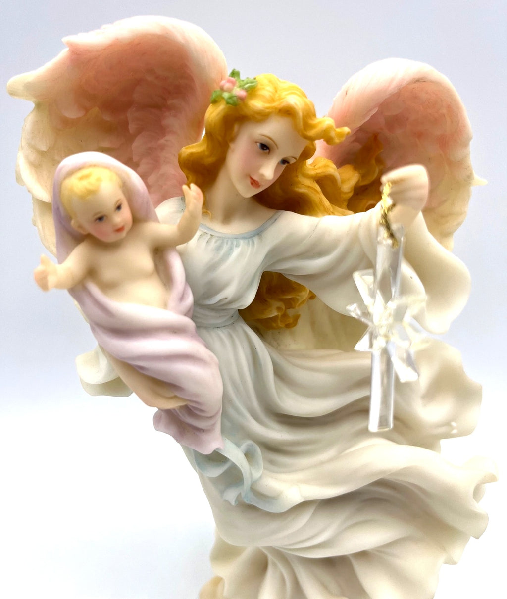 Seraphim Classics Celeste Light of the World Figurine with Baby and Crystal Ornament 7.5" tall