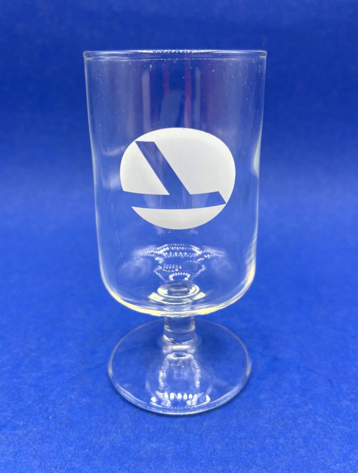 Vintage Eastern Air Lines Stemmed Wine Glass with Wings of Man Logo