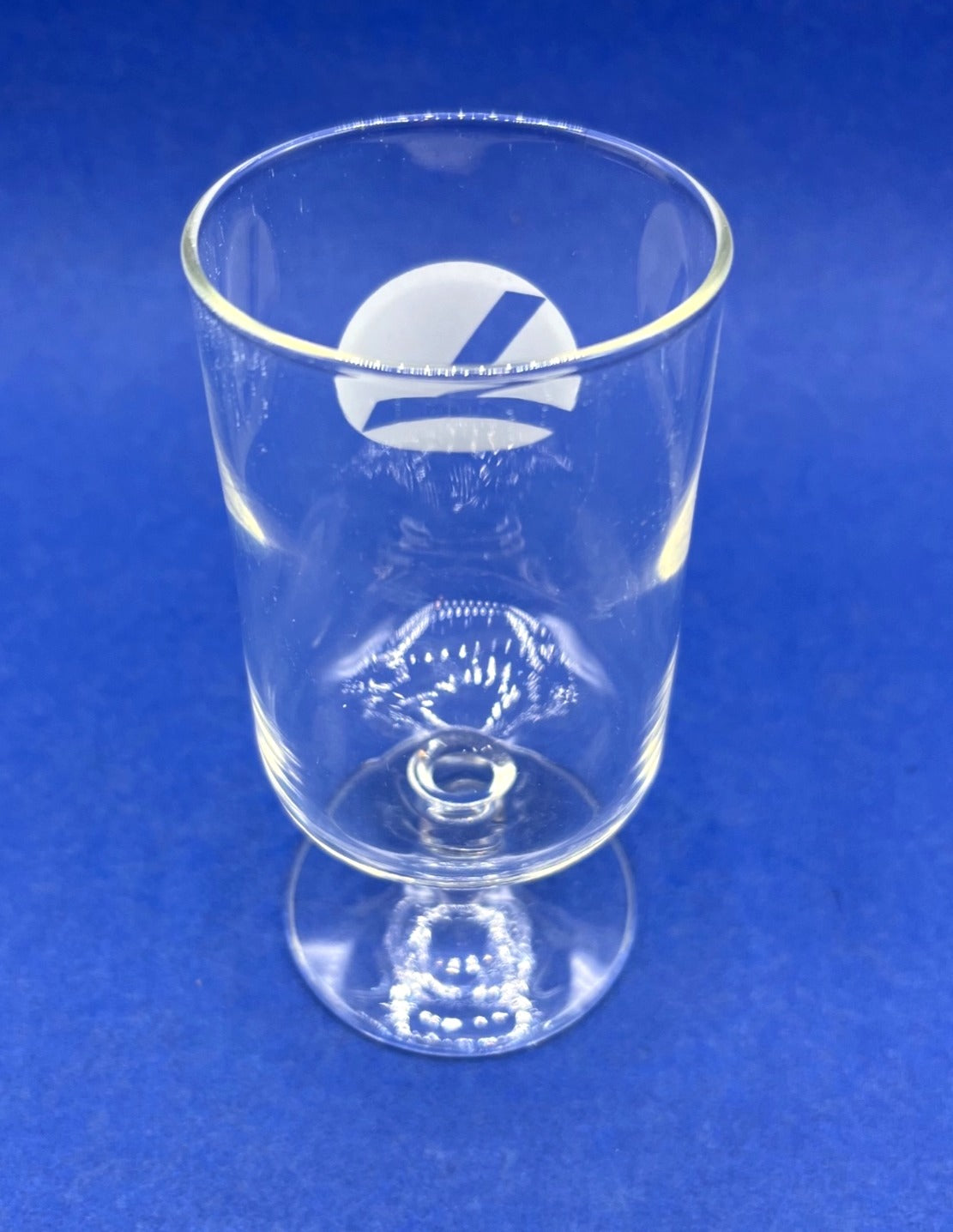Vintage Eastern Air Lines Stemmed Wine Glass with Wings of Man Logo