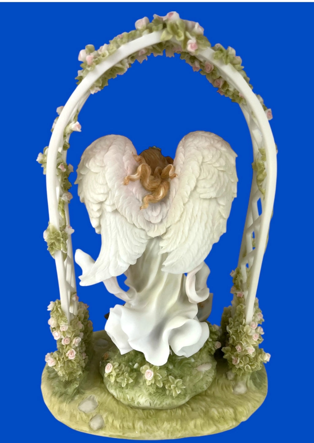 Seraphim Classics Angel Figurine Allison With Ducks Archway and Ducks Collectible 2003 Limited Edition Porcelain 11" tall