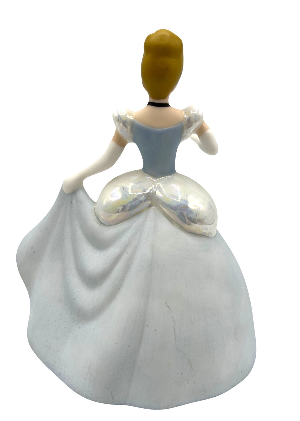 Disney Cinderella Ceramic Figurine Blue & White 5" x 5"