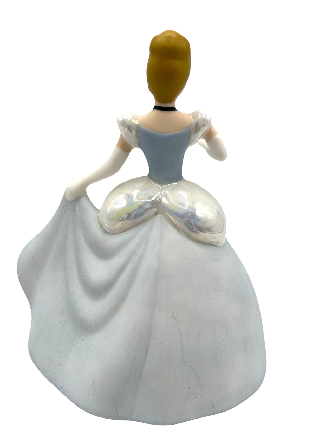 Disney Cinderella Ceramic Figurine Blue & White 5" x 5"