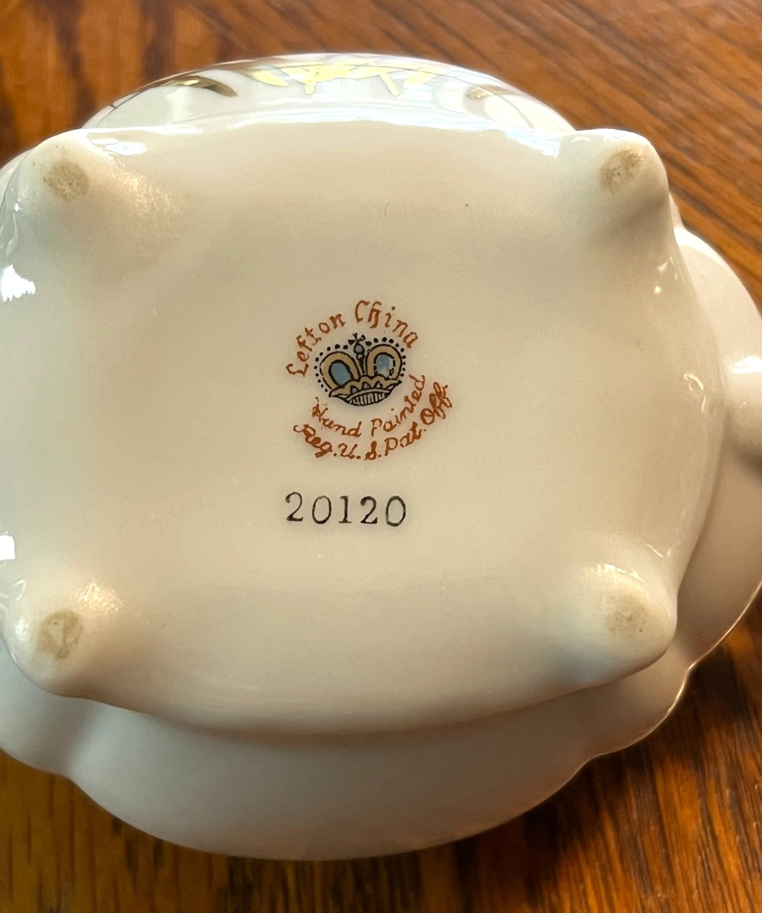 Vintage Lefton China Golden Wheat Creamer & Sugar Bowl with Lid Set With Hand Painted Design
