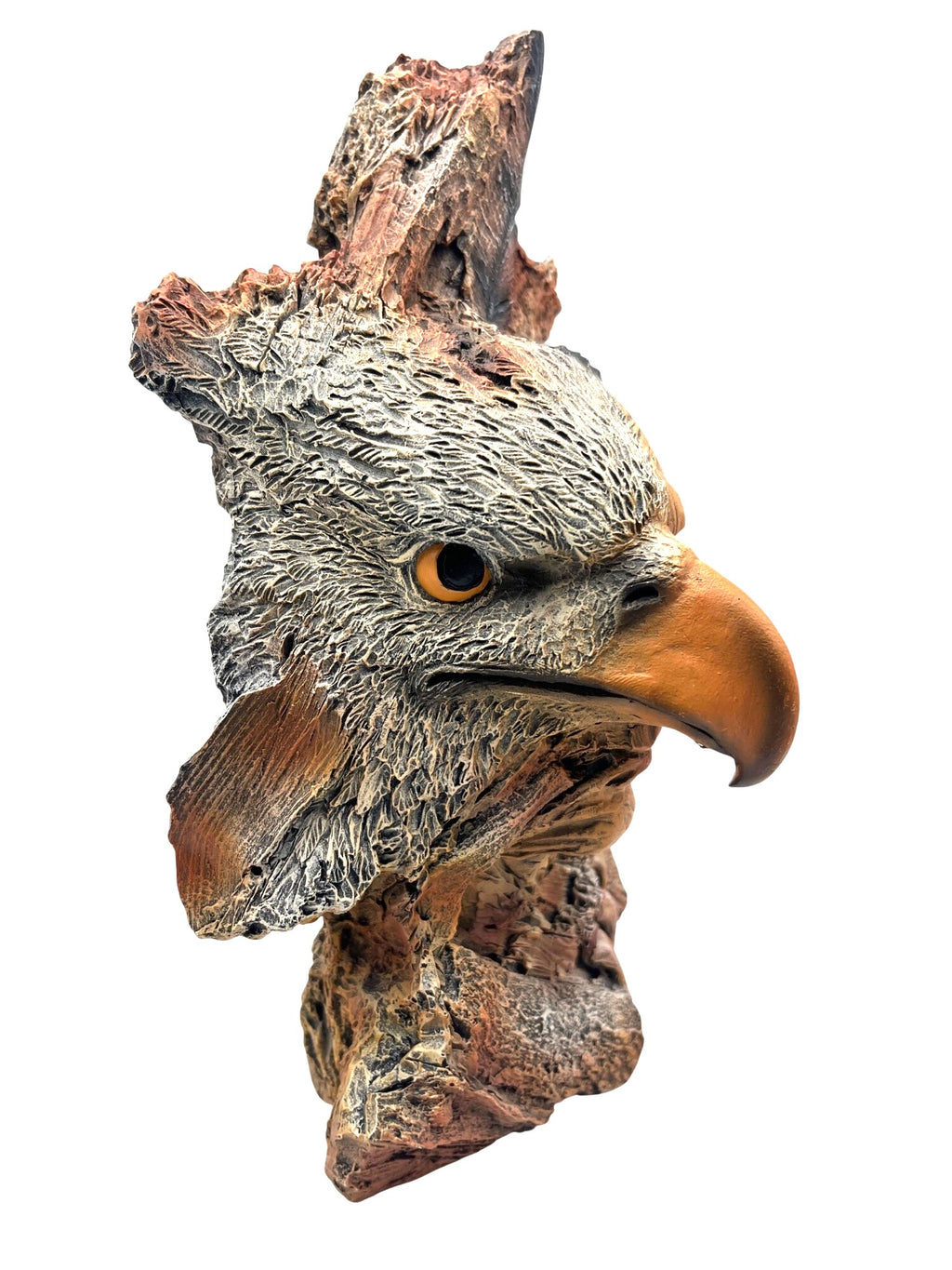 Native American Eagle Warrior Bust By Marka Gallery 1995  Avery Creations  Detailed Resin Sculpture 10.5" tall