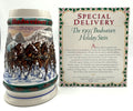 1993 Budweiser Holiday Stein Special Delivery By Nora Koerber W/ Box & Certificate of Authenticity Ceramic Beer Mug Collectible