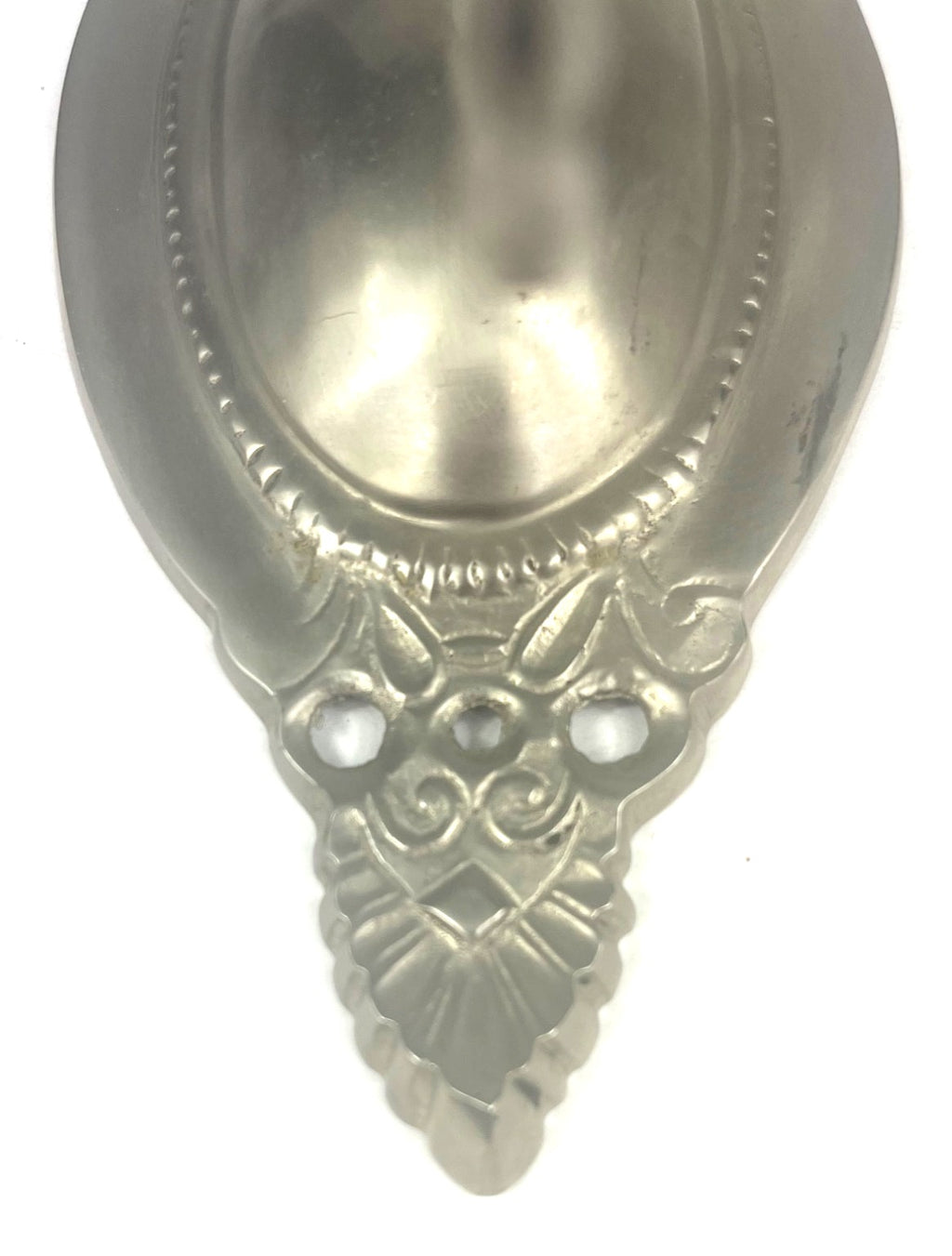 Vintage Brass Wall Mounted Candle Sconce Candlestick Holder Silver Finish With Ornate Detailing Made In India 9" long