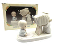 Vintage 1983 Precious Moments Figurine Baby's First Picture from the Baby's First Series. In original box. 7" long x 5.25" high