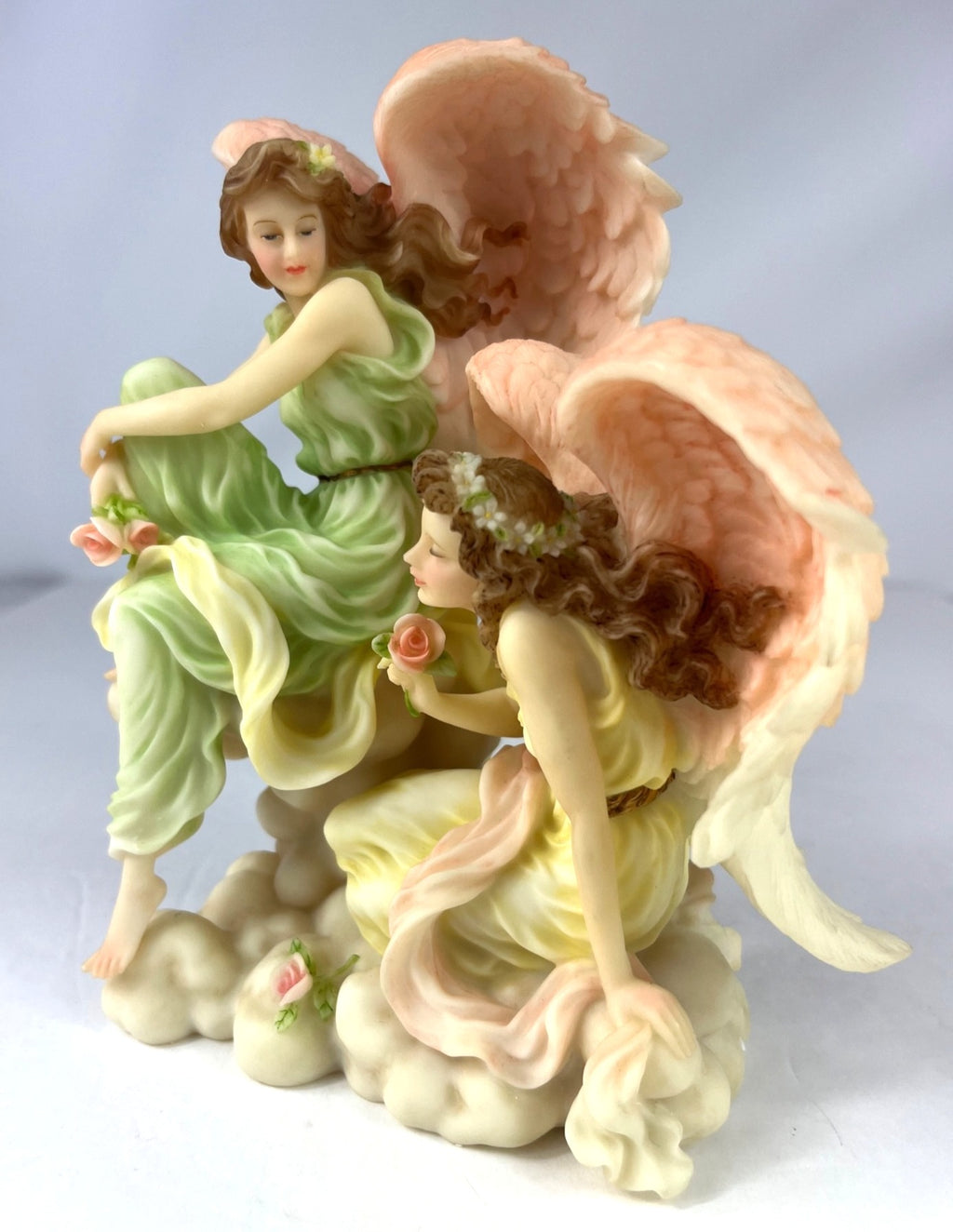 Seraphim Classics Sisters Heart & Soul Figurine By Roman Inc 1999 Angel Sculpture 7" x 7"
