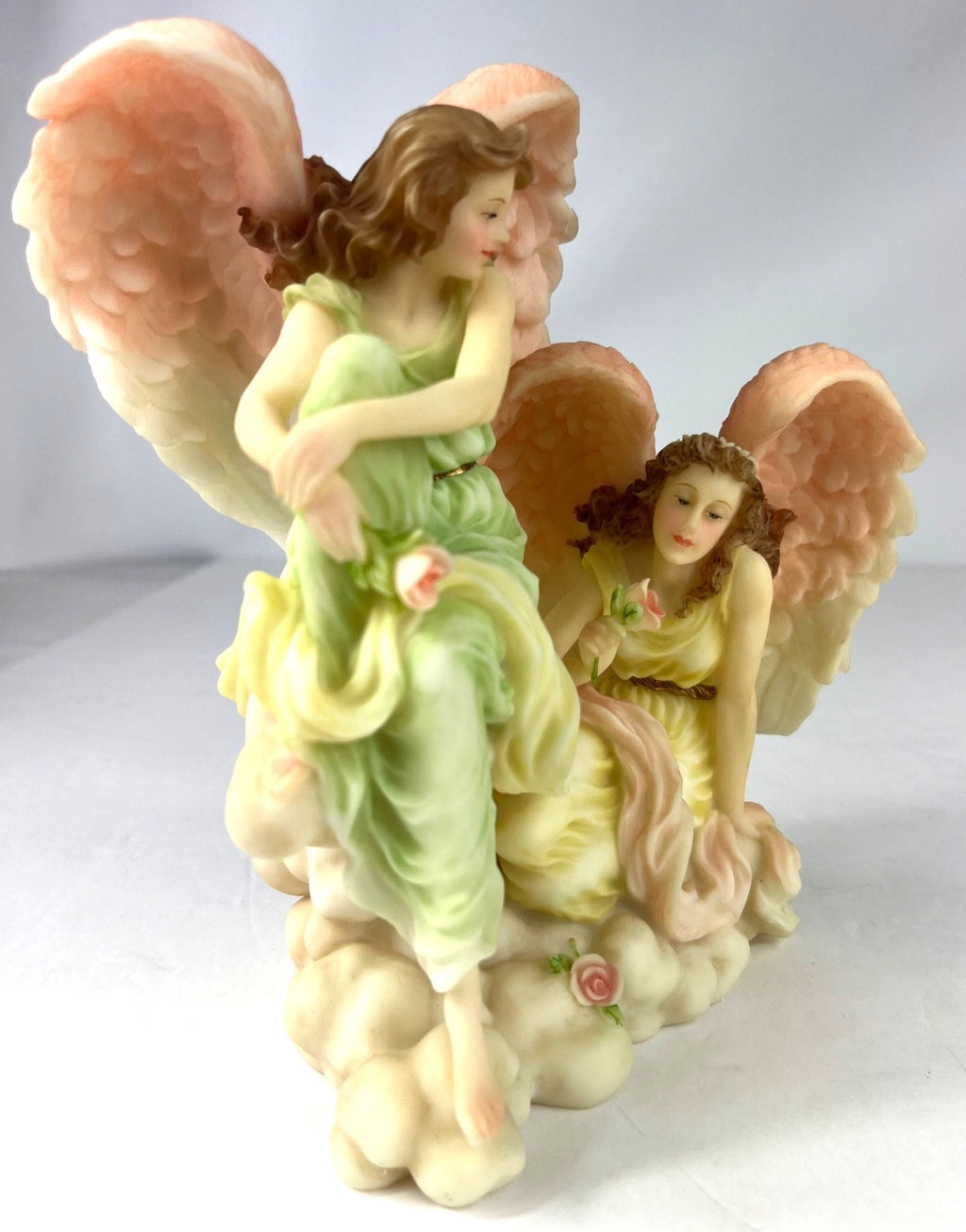 Seraphim Classics Sisters Heart & Soul Figurine By Roman Inc 1999 Angel Sculpture 7" x 7"
