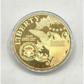 24K Gold Layered 3 inch Liberty Classic Eagles Commemorative of the 1894 Double Eagle Coin Historic Collectible