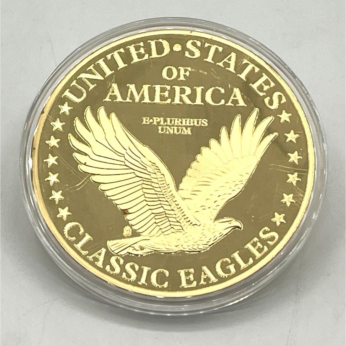 24K Gold Layered 3 inch Liberty Classic Eagles Commemorative of the 1894 Double Eagle Coin Historic Collectible