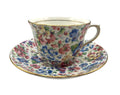 Chintz Floral Bone China Cup & Saucer Set By Colclough Made in England