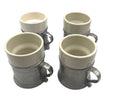Armetale  Plough Tavern Pewter Mugs With Removable Ceramic Inserts Set Of 4 Vintage 4" Tall