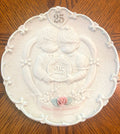 Precious Moments 25th Anniversary Porcelain Plate With Floral Accents & Heart Design