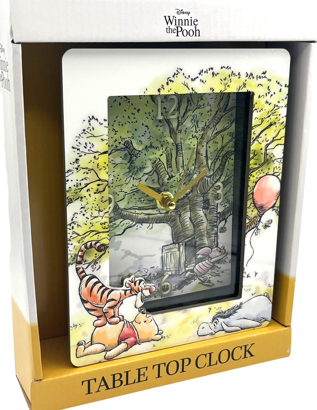 Disney Winnie The Pooh and Friends Tabletop Clock With Analog Display & Colorful Cartoon Design 8" high