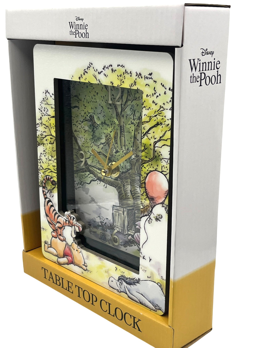 Disney Winnie The Pooh and Friends Tabletop Clock With Analog Display & Colorful Cartoon Design 8" high