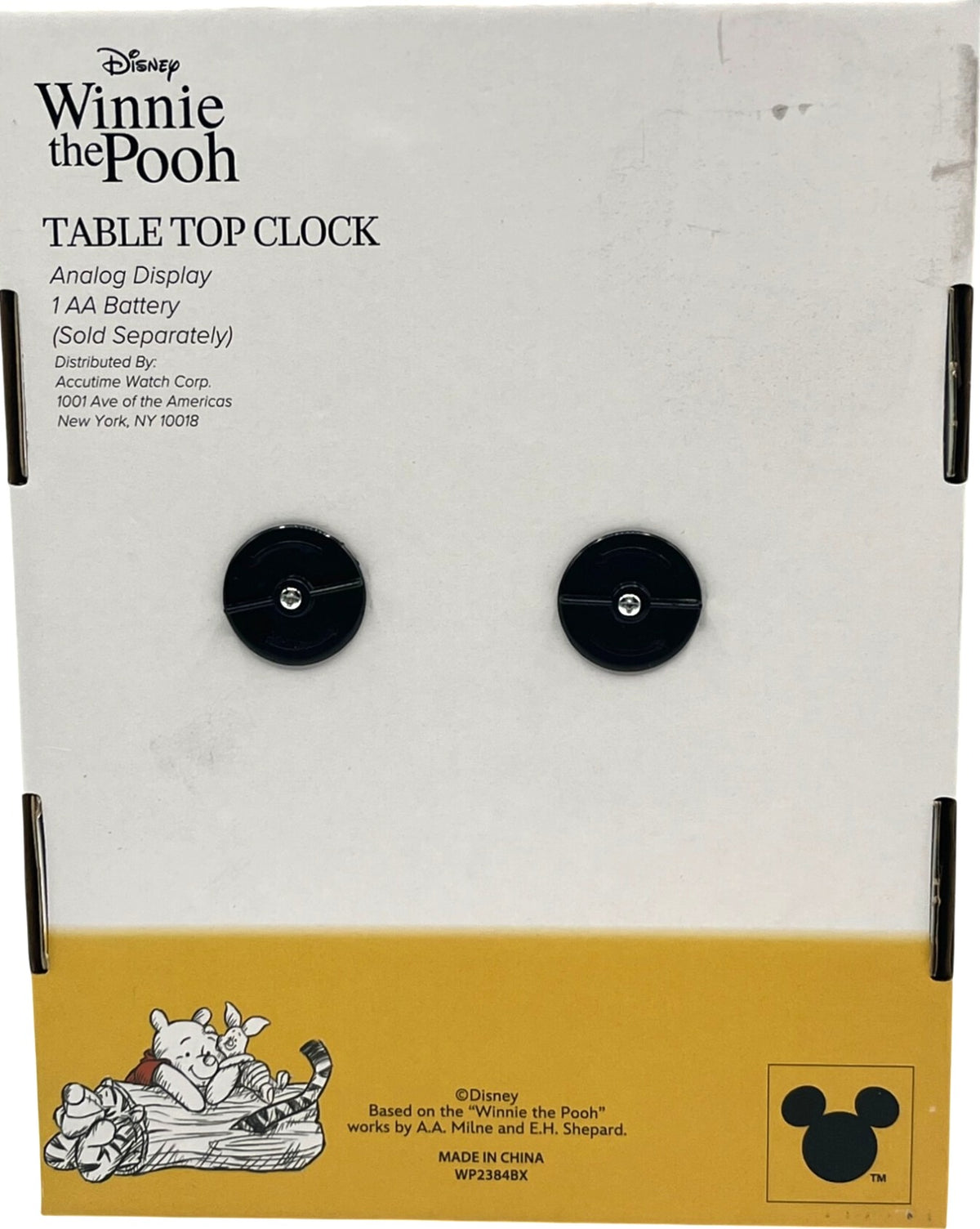Disney Winnie The Pooh and Friends Tabletop Clock With Analog Display & Colorful Cartoon Design 8" high