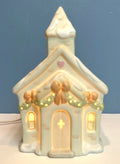 Precious Moments Sugar Town Chapel Nightlight Holiday Decor Includes 4 Individual Figurines