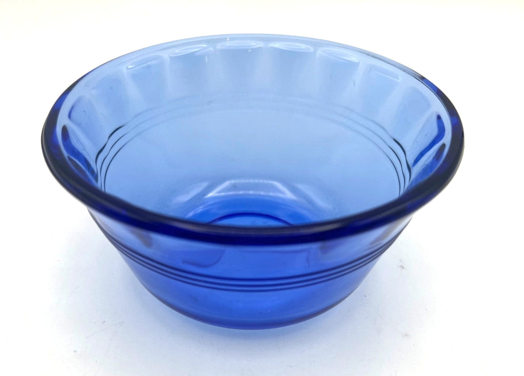 Cobalt Blue Glass Custard Cups Set Of 4 Pyrex 175ml Made In USA Vintage