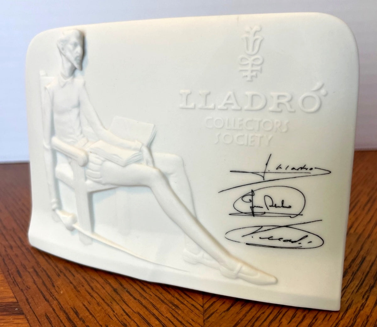 Lladro Don Quixote Collectors Society  Porcelain Plaque Signed Limited Edition 6" wide, 4" high