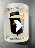 Frosted Glass US Army Screaming Eagles 101st Airborne Division Insignia Ft Campbell KY 4.25" Tall