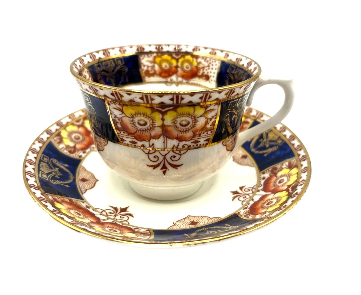 Colclough Bone China Old Imari Tea Cup  Saucer Set Made in Longton England Vintage Collectible