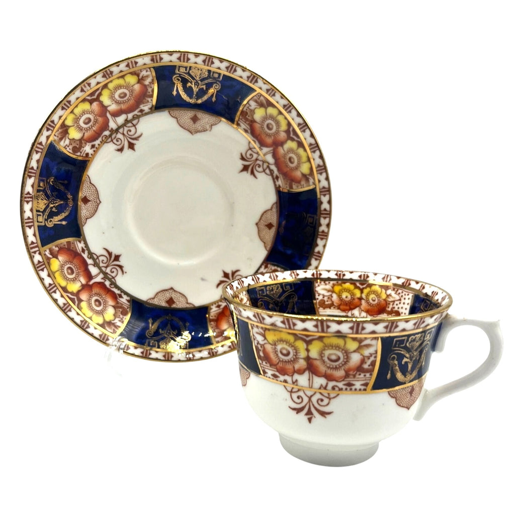 Colclough Bone China Old Imari Tea Cup  Saucer Set Made in Longton England Vintage Collectible