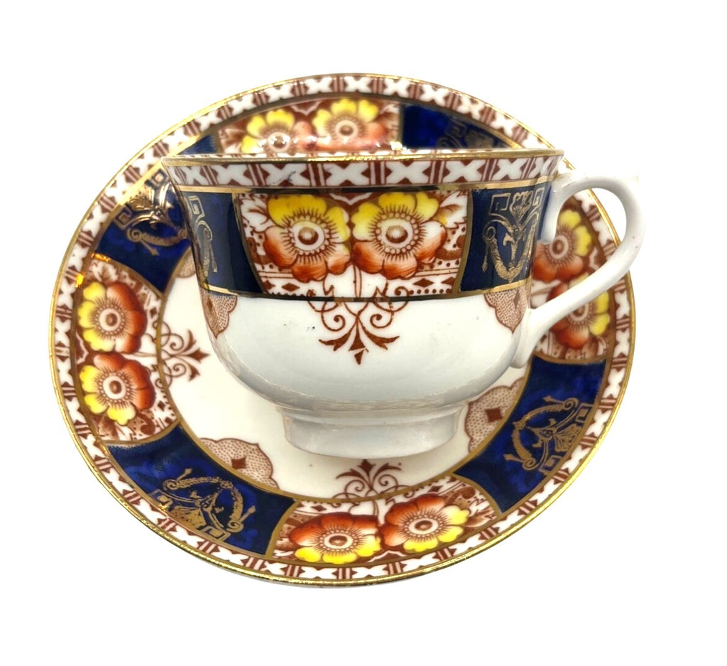 Colclough Bone China Old Imari Tea Cup  Saucer Set Made in Longton England Vintage Collectible