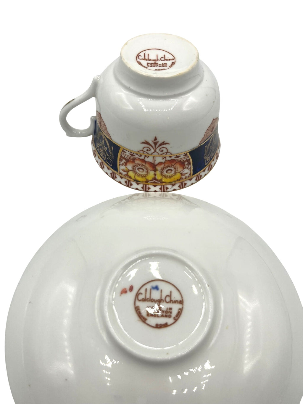 Colclough Bone China Old Imari Tea Cup  Saucer Set Made in Longton England Vintage Collectible