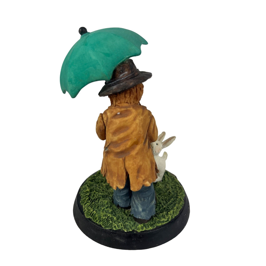 Little Emmett April Figurine With Bunnies And Umbrella in original box.