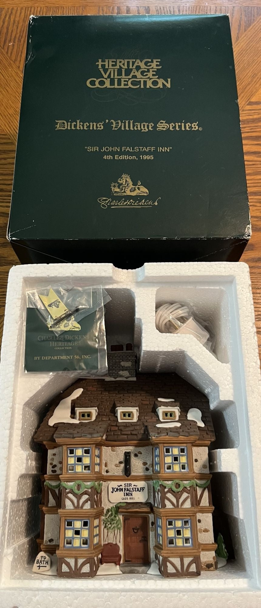 Department 56 Heritage Village Collection Dickens' Village Series "Sir John Falstaff Inn" 4th Edition 1995