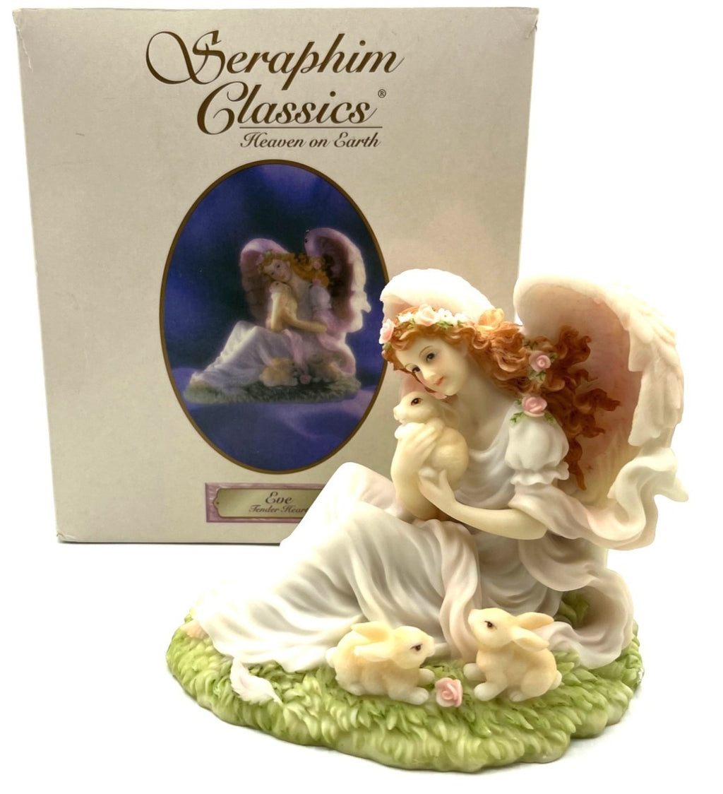 Seraphim Classics Angel Figurine Eve "Tender Heart" 1999 Club Membership By Roman Inc. Collectible Angel 6" w x 4 " high