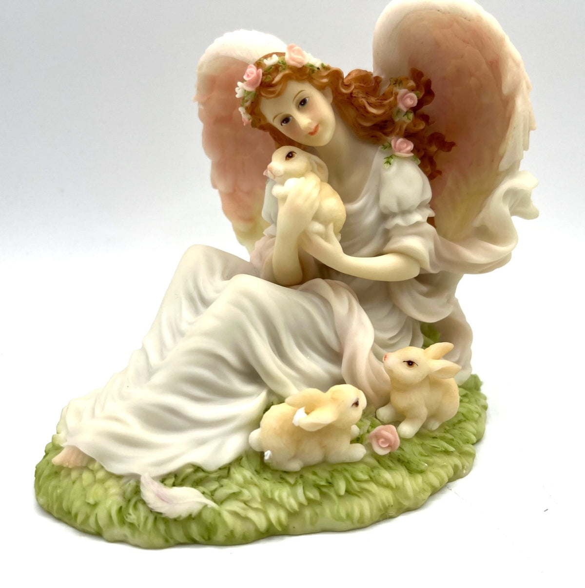 Seraphim Classics Angel Figurine Eve "Tender Heart" 1999 Club Membership By Roman Inc. Collectible Angel 6" w x 4 " high