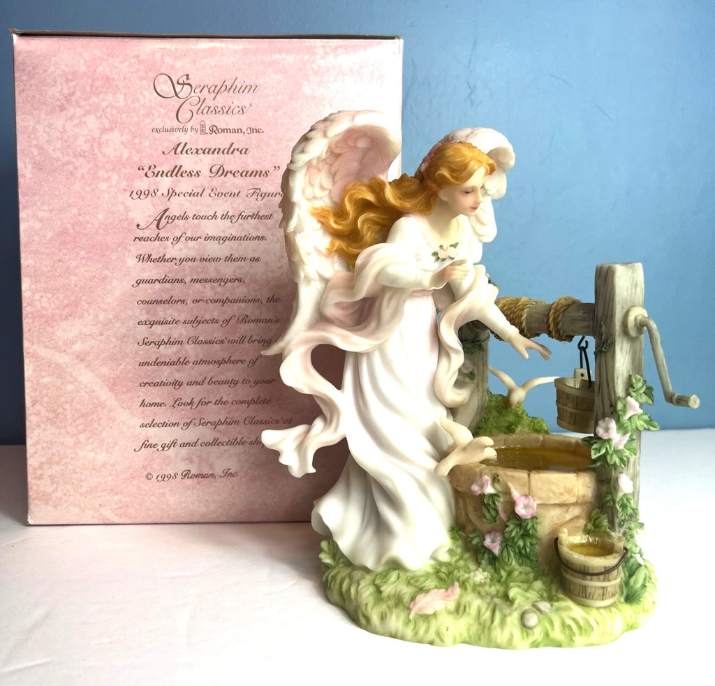 Seraphim Classics Alexandra "Endless Dreams" 1998 Special Event Angel Figurine With Well By Roman Inc.