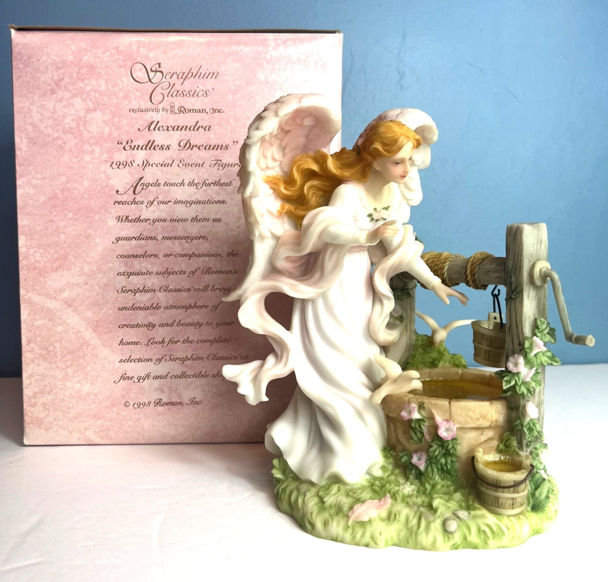 Seraphim Classics Alexandra "Endless Dreams" 1998 Special Event Angel Figurine With Well By Roman Inc.